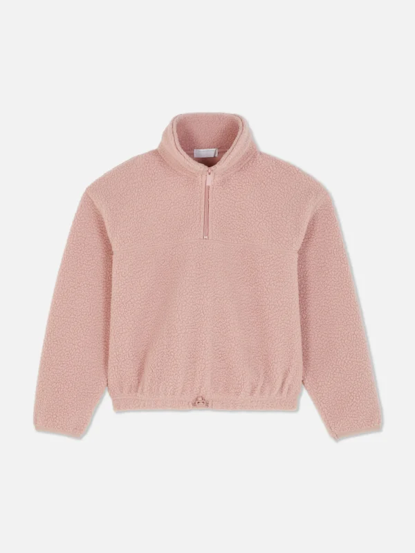 Sweat-shirt Demi-zippé En Molleton