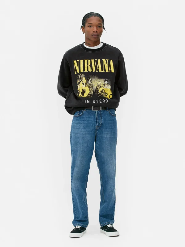 Sweat-shirt Délavé Nirvana