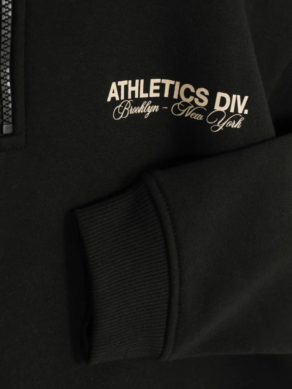 Sweat-shirt Graphique à Col Cheminée