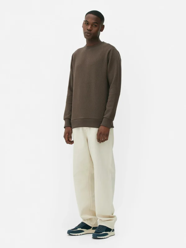 Sweat-shirt Matelassé à Motif Losanges