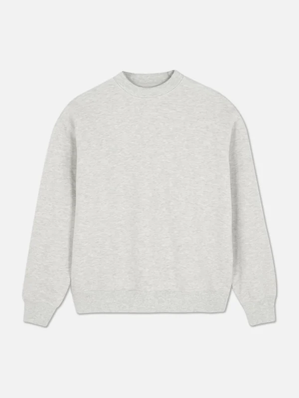 Sweat-shirt Oversize à Col Ras-du-cou