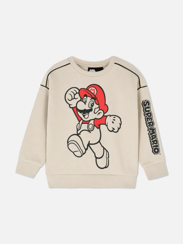 Sweat-shirt Passepoilé Super Mario à Coordonner