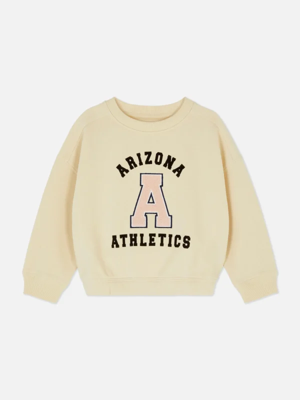 Sweat-shirt Style Universitaire à Lettre En Bouclé