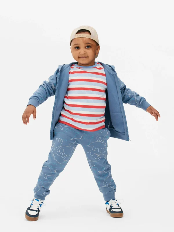 Sweat-shirt Zippé à Capuche Graphique à Coordonner