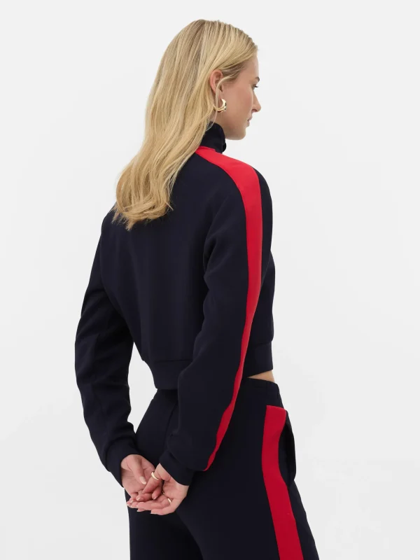 Sweat-shirt Zippé à Col Cheminée Rita Ora