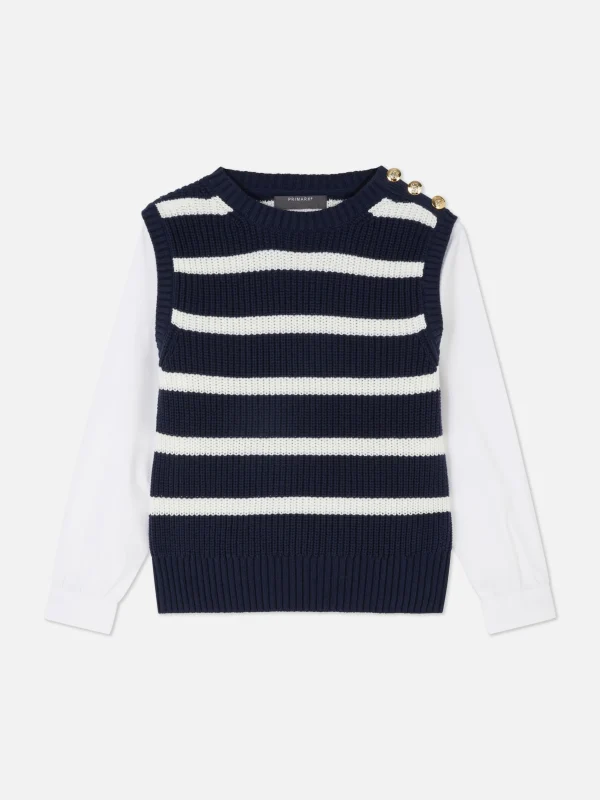 Tenue Deux-en-un Débardeur En Tricot Et Chemise