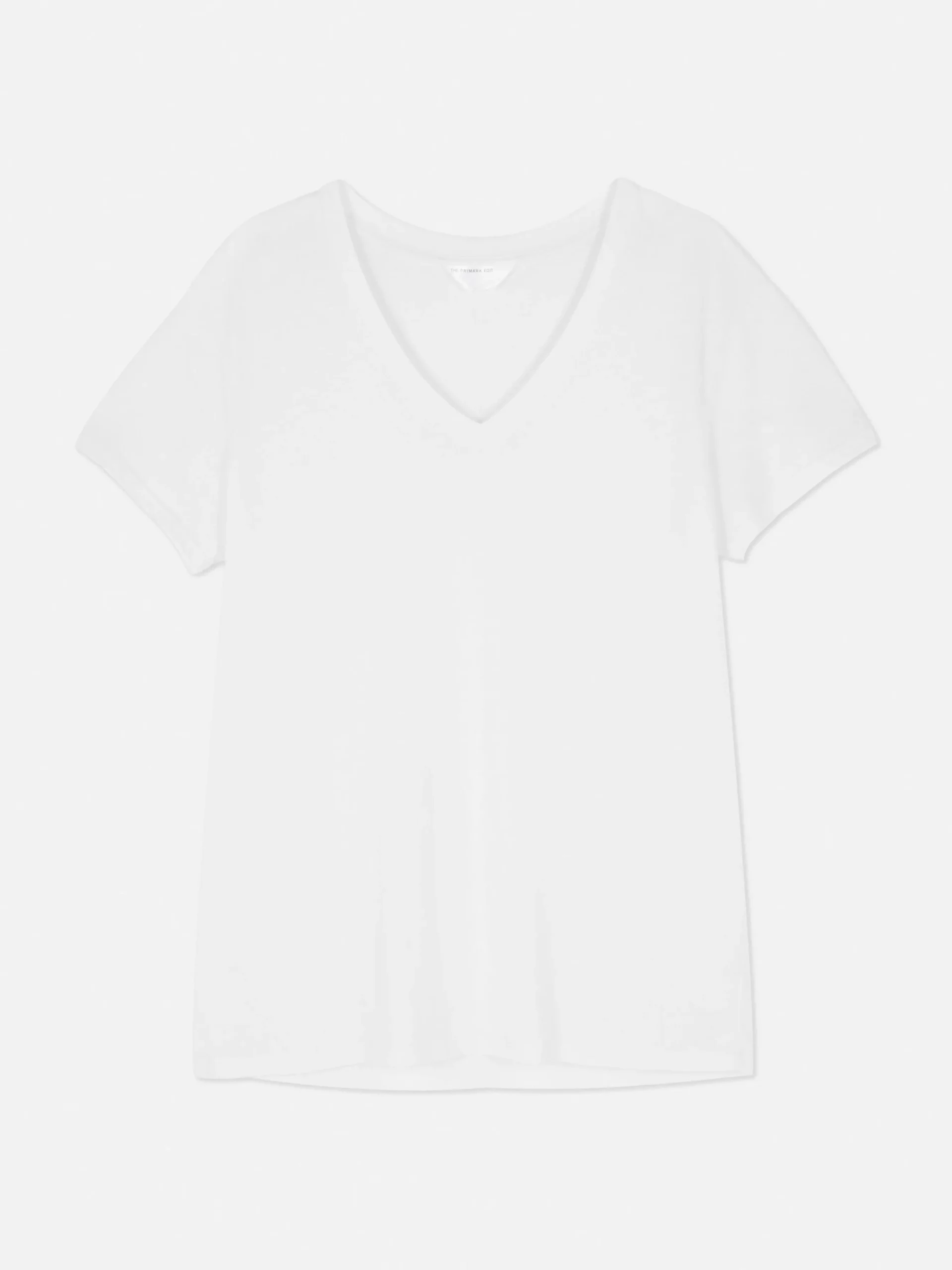 tshirt__col_en_v_en_coton_4.webp T-shirt à Col En V En Coton Mélangé