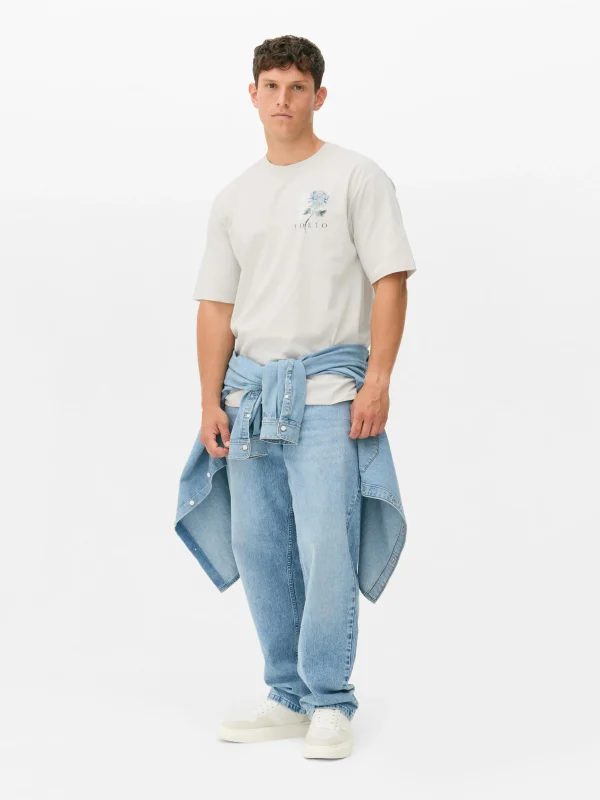 T-shirt à Imprimé Floral Tokyo