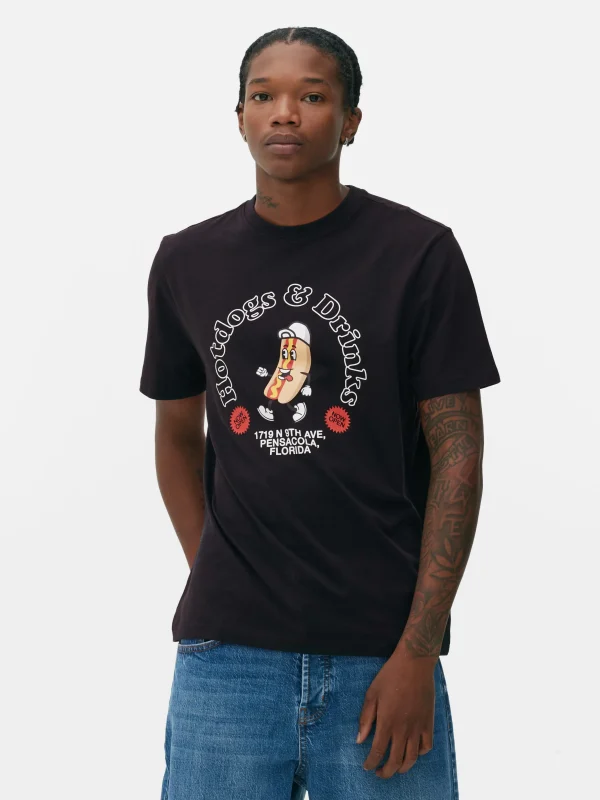 T-shirt à Imprimé Hot-dog