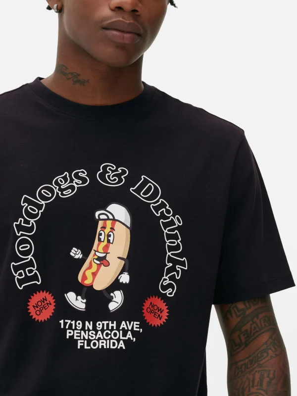 T-shirt à Imprimé Hot-dog