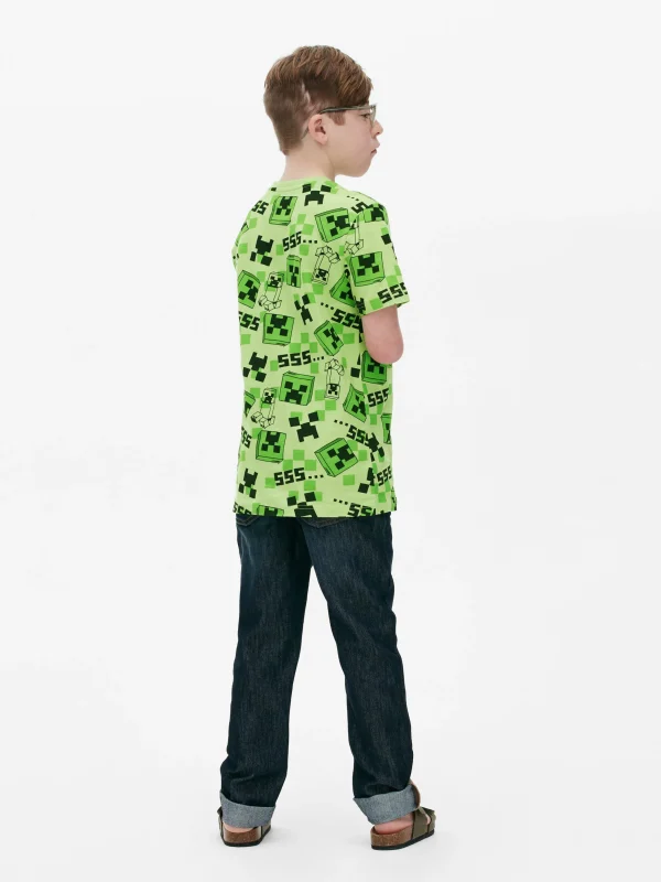 T-shirt à Imprimé Minecraft Creeper