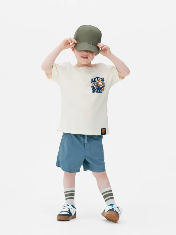 T-shirt à Manches Courtes Et Motif Pelleteuse