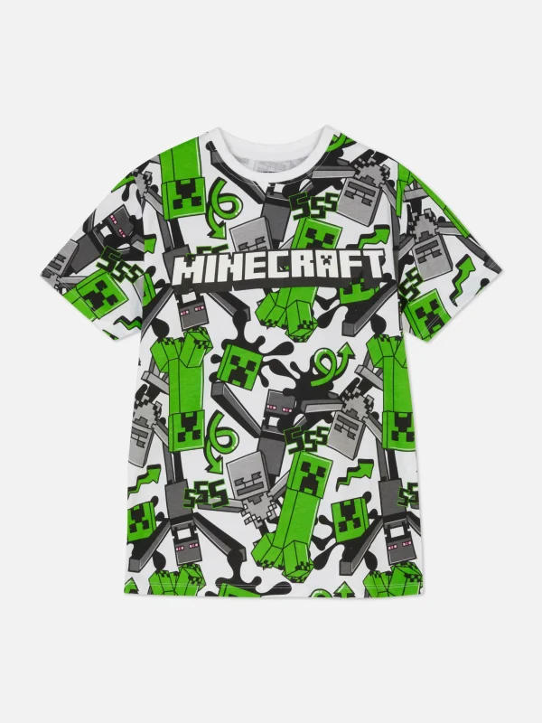 T-shirt à Motif Minecraft Creeper