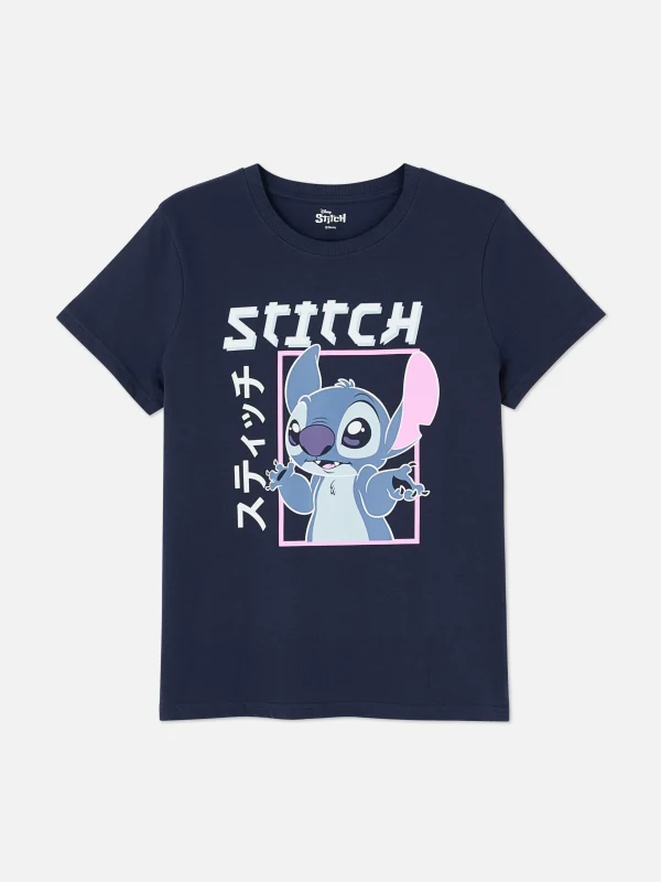 T-shirt à Motif Style Manga Disney Lilo & Stitch