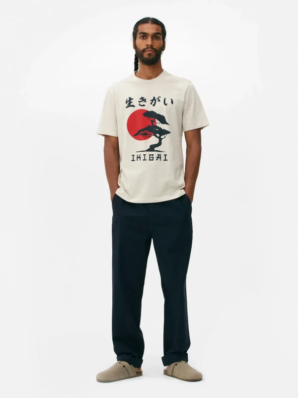 T-shirt Avec Imprimé Arbre Japonais