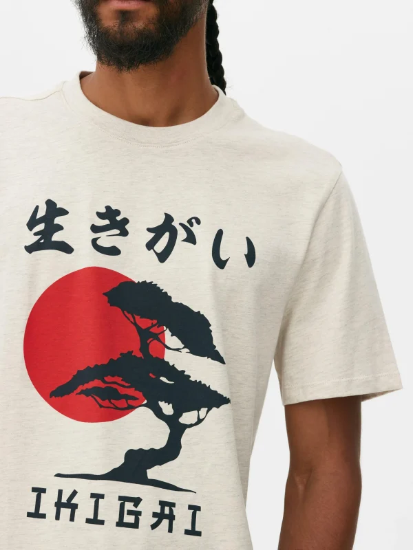T-shirt Avec Imprimé Arbre Japonais