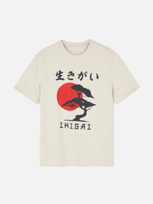 T-shirt Avec Imprimé Arbre Japonais