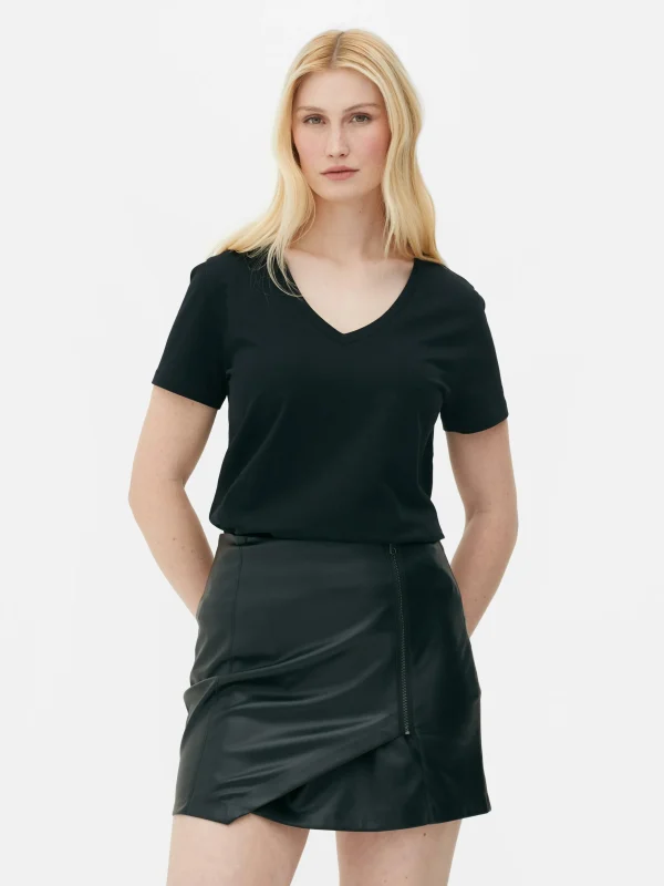 T-shirt Coupe Regular à Col En V