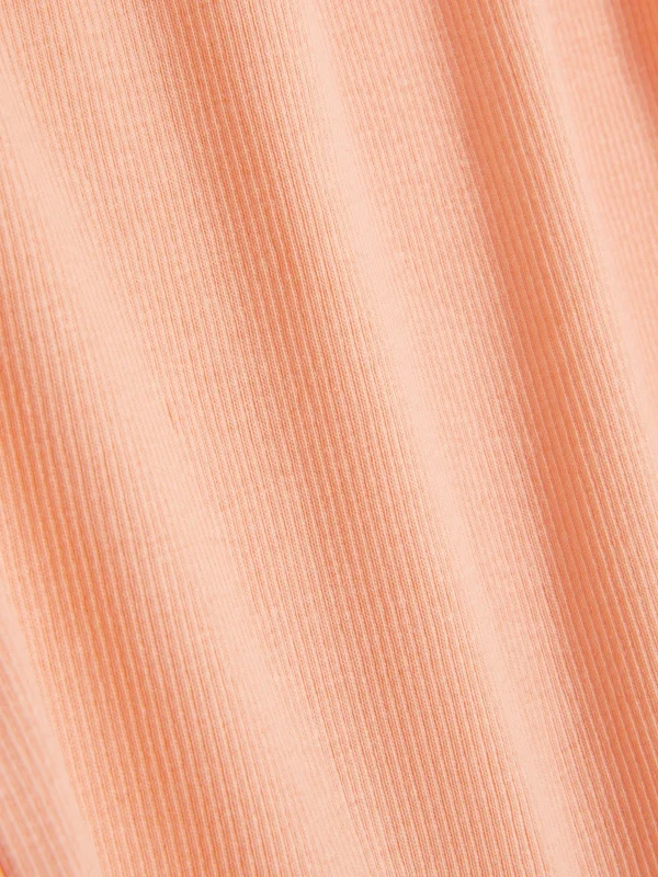 T-shirt Côtelé à Finition Festonnée à Coordonner