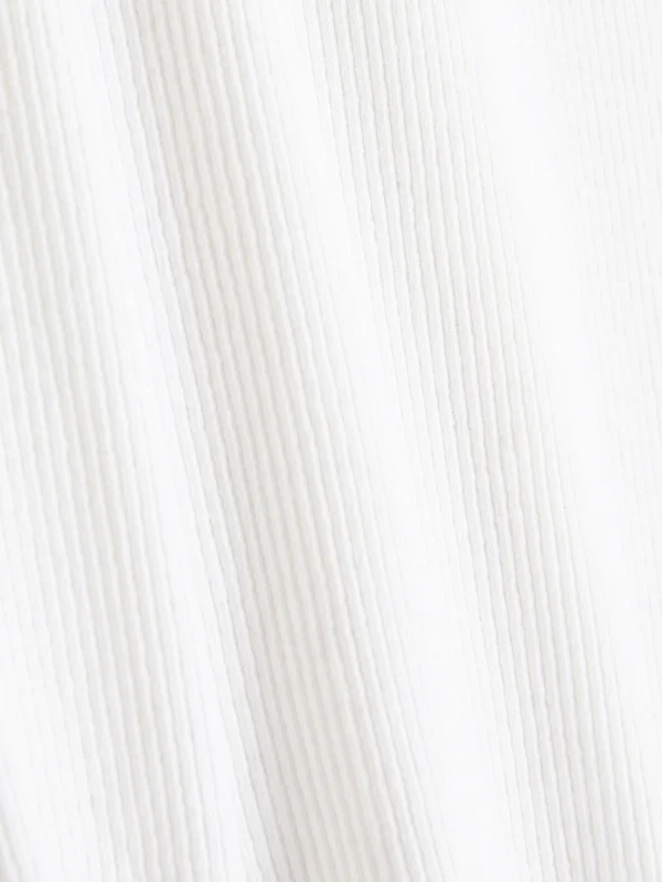 T-shirt Côtelé à Finition Festonnée à Coordonner