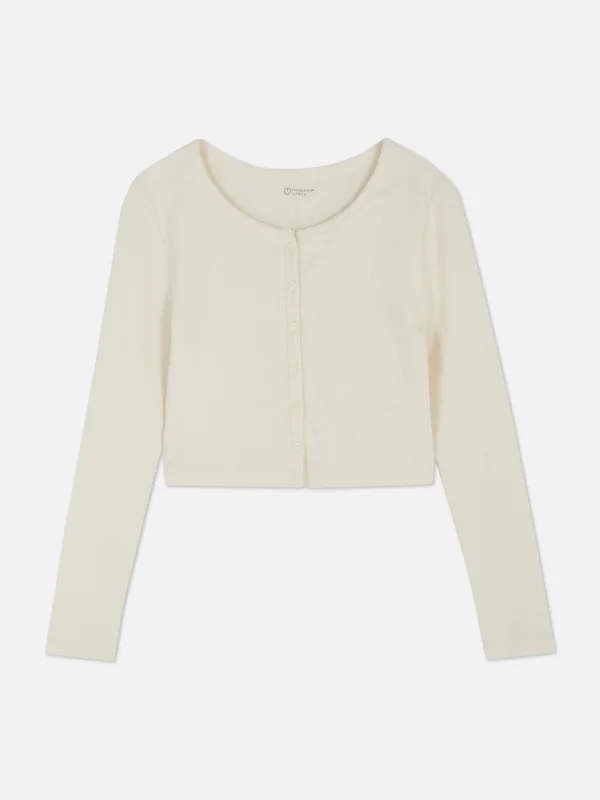 T-shirt Côtelé Boutonné