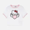 T-shirt De Pyjama Côtelé Hello Kitty