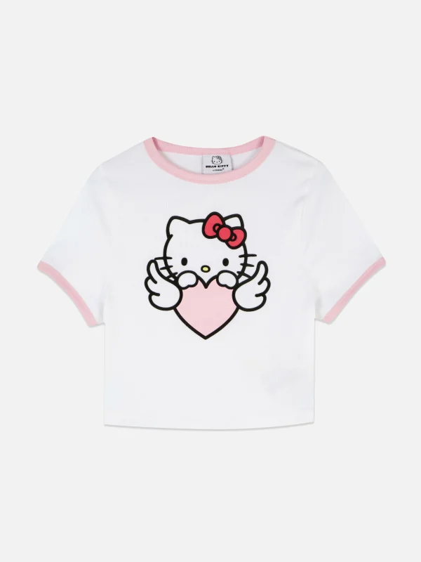 T-shirt De Pyjama Côtelé Hello Kitty