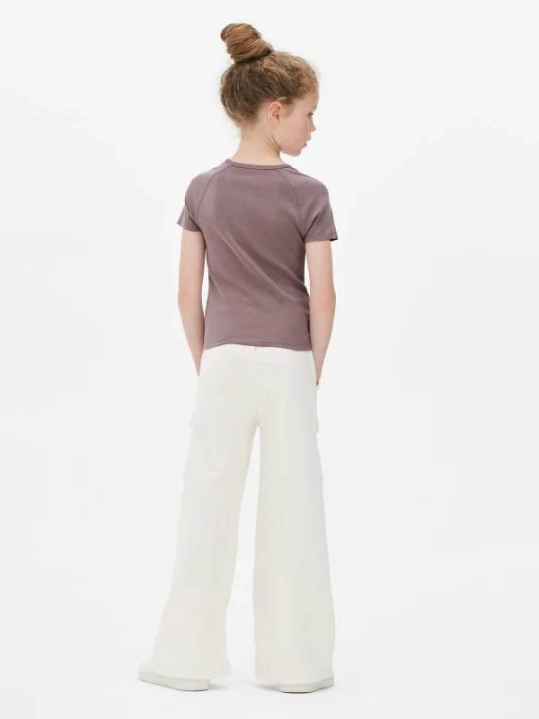 T-shirt Effet Délavé à Imprimé Papillons