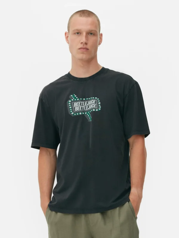 T-shirt Effet Délavé Beetlejuice