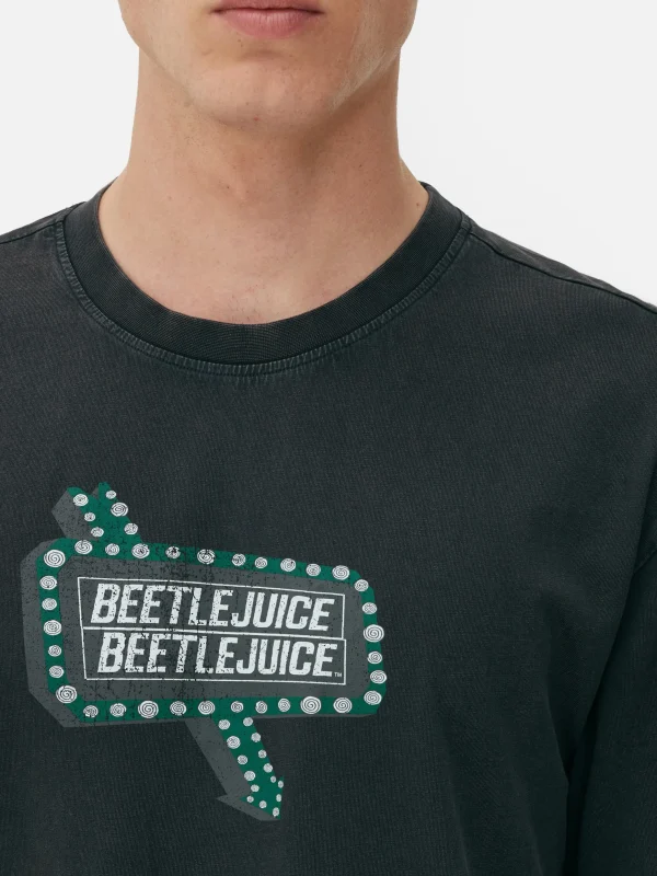 T-shirt Effet Délavé Beetlejuice
