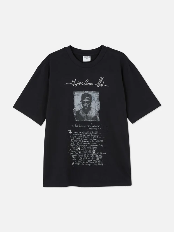 T-shirt Graphique Avec Inscription Tupac