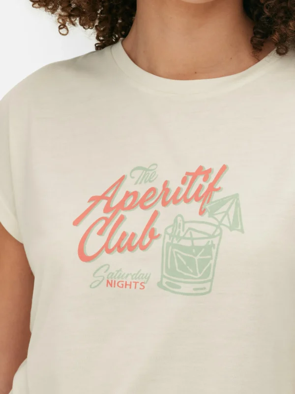 T-shirt Long à Col Ras-du-cou