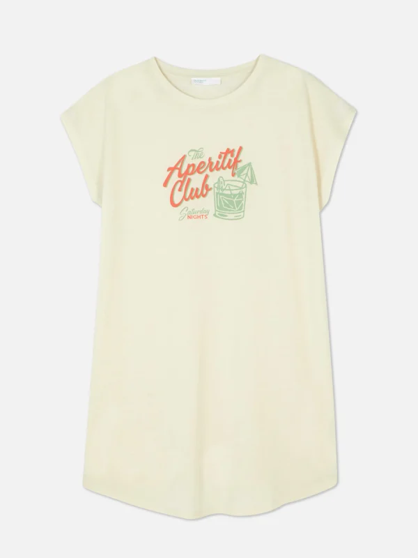 T-shirt Long à Col Ras-du-cou