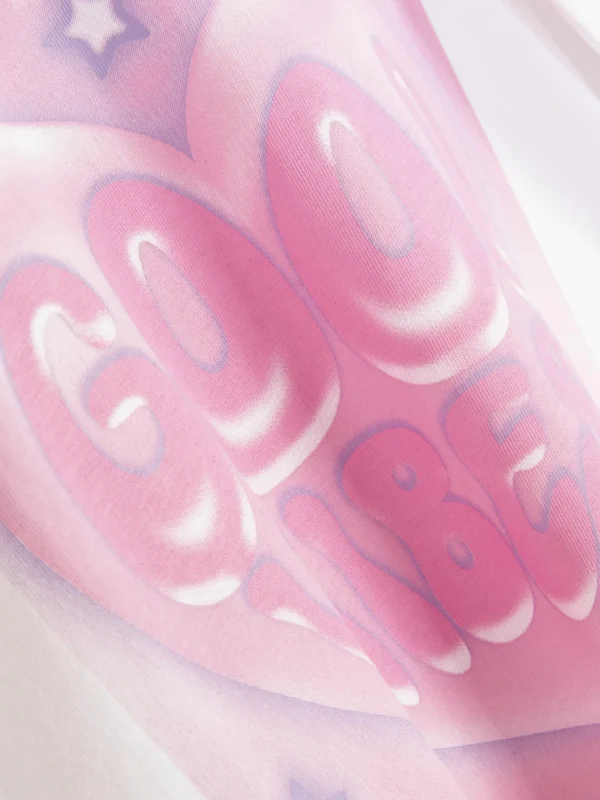 T-shirt Manches Longues à Imprimé Sur Le Buste