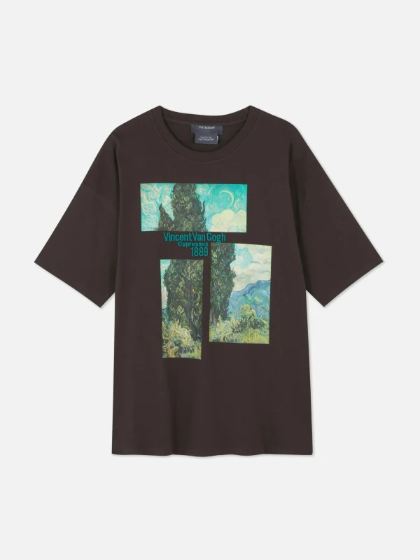 T-shirt Oversize Les Cyprès De Van Gogh