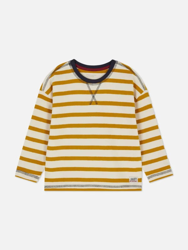 T-shirt Rayé à Rayures Et Manches Longues