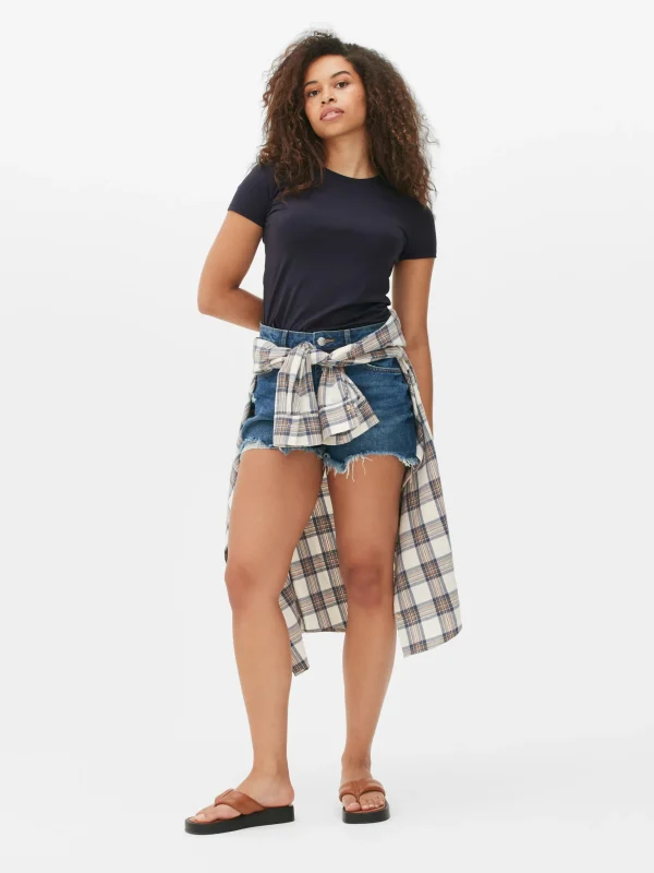 T-shirt Stretch à Col Ras-du-cou