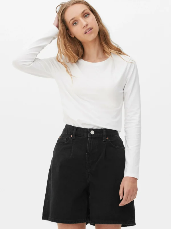 T-shirt Stretch à Col Ras-du-cou