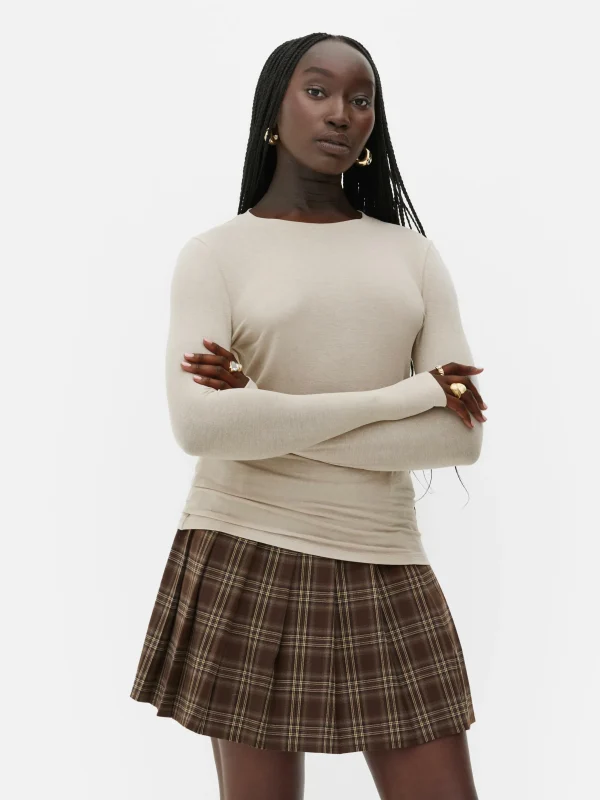 T-shirt Stretch à Manches Longues Rita Ora