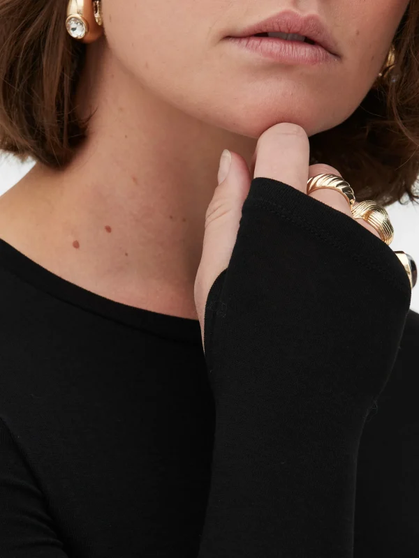 T-shirt Stretch à Manches Longues Rita Ora