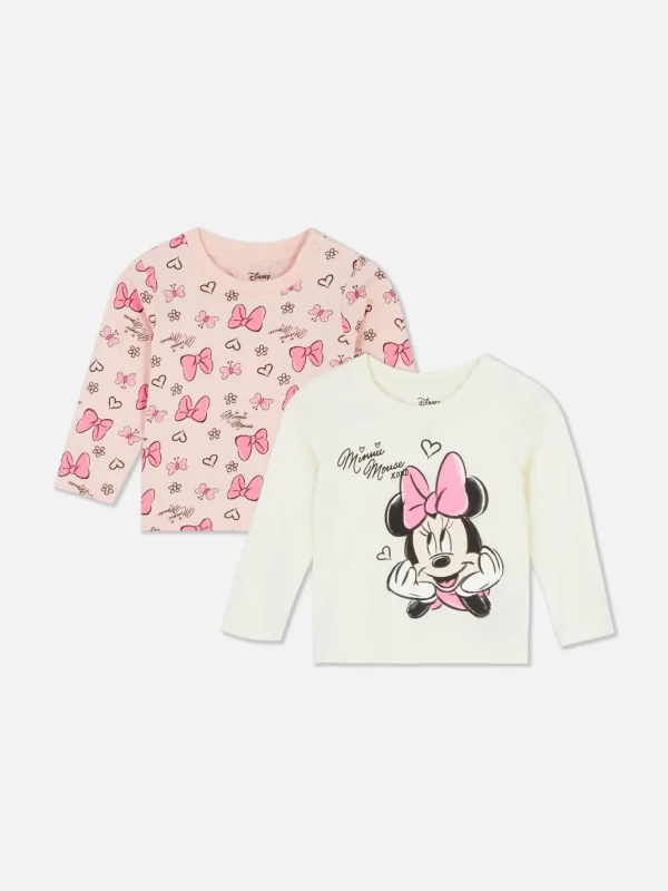 2 T-shirts Manches Longues Disney Minnie Mouse