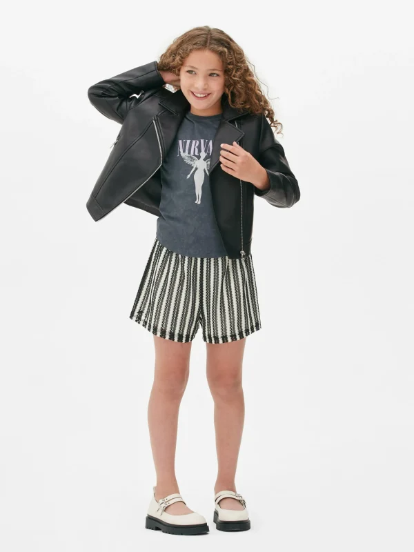 Veste De Motard En Simili Cuir