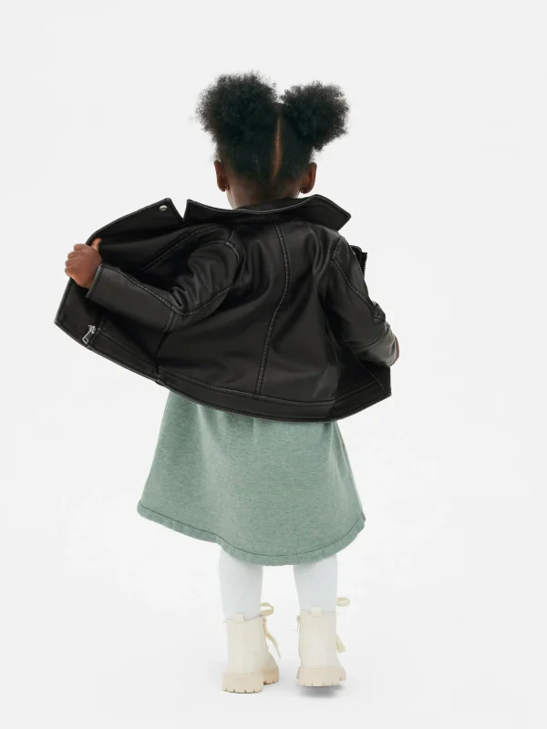 Veste De Motard En Simili Cuir