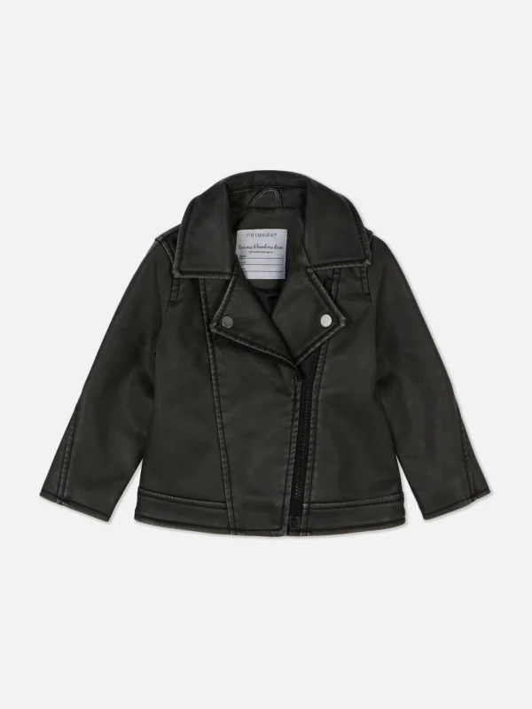 Veste De Motard En Simili Cuir