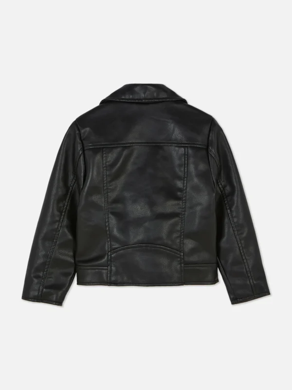 Veste De Motard En Simili Cuir