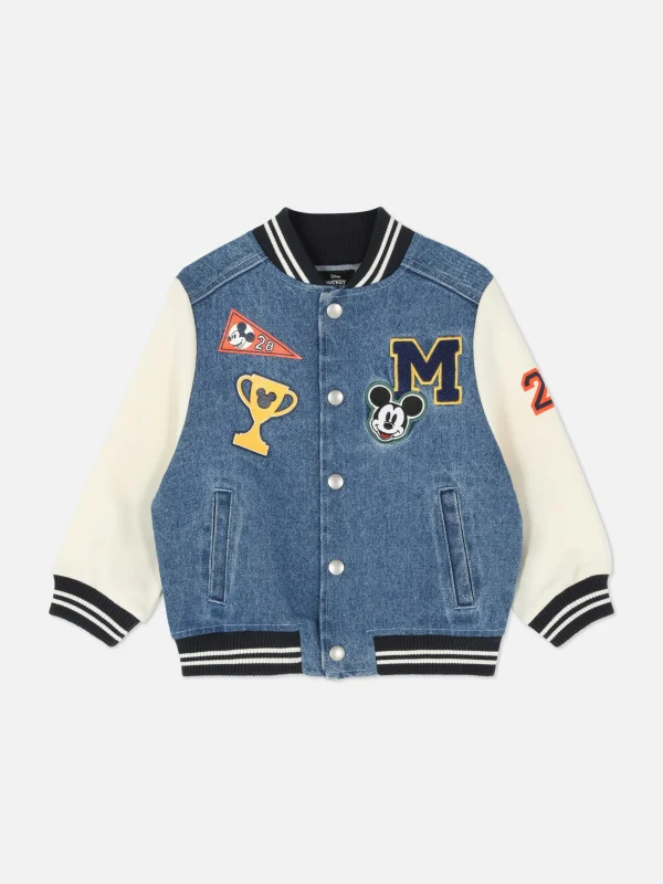 Veste En Jean Style Universitaire Disney Mickey Mouse