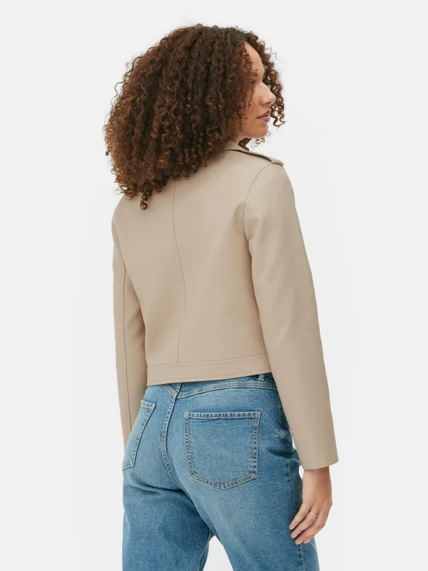 Veste Motard En Simili Cuir Essential