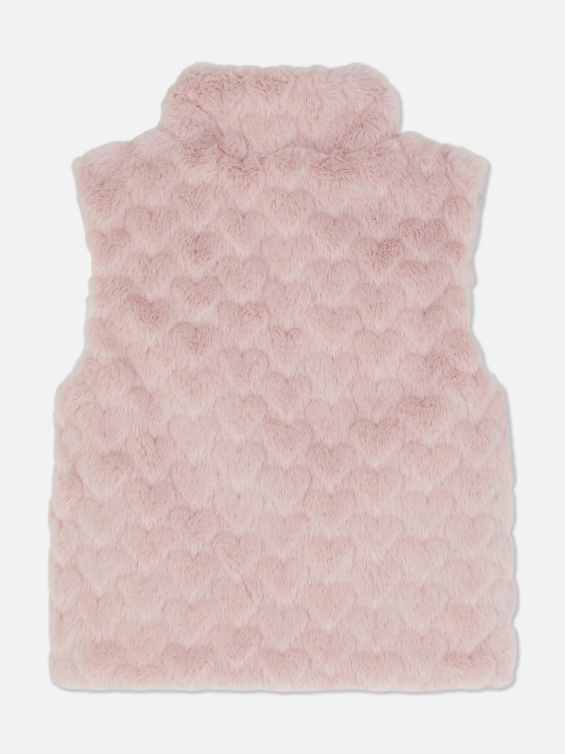 veste_sans_manche_en_faus_3.webp Veste Sans Manche En Fausse Fourrure Texturée à Cœurs