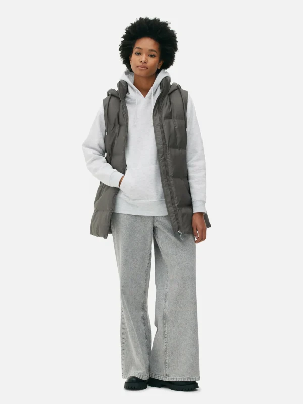Veste Sans Manches Matelassée à Capuche