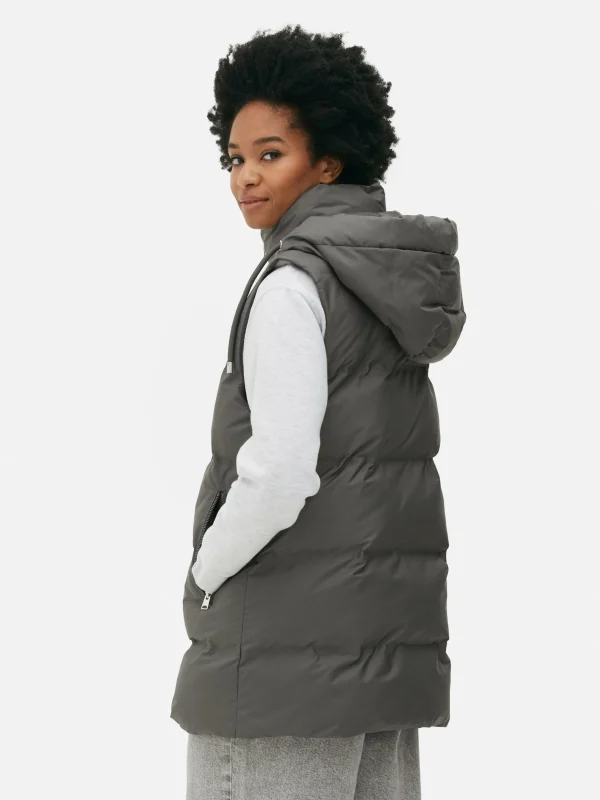 Veste Sans Manches Matelassée à Capuche